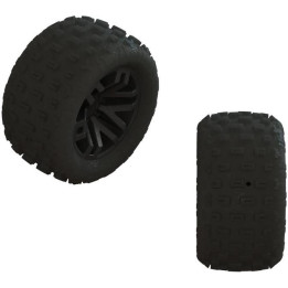 Arrma kolo s pneu dBoots Fortress, disk černý (2)