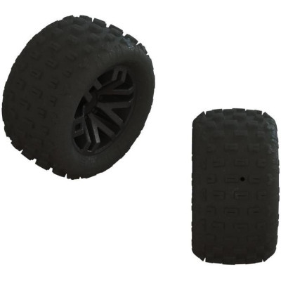 Arrma kolo s pneu dBoots Fortress, disk černý (2)