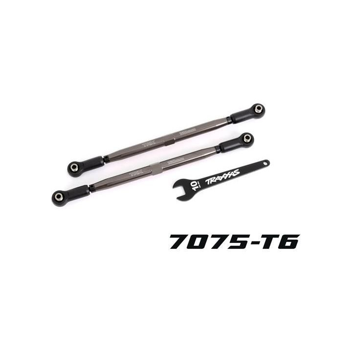 Traxxas spojovačka řízení hliníková šedá (2) (pro NO7895)