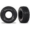 Traxxas pneu 2.4" x 1.0" BFGoodrich Mud-Terrain T/A KM3 (2). Určeno pro použít na standardní disky TRX-4M nebo disk 1.0" Method 105 Beadlock. Agresivní měkký dezén pro vysoký výkon v terénu. Pneumatiky jsou vyšší než standardní na TRX-4M a je doporučeno mít na modelu sadu vyššího zdvihu.