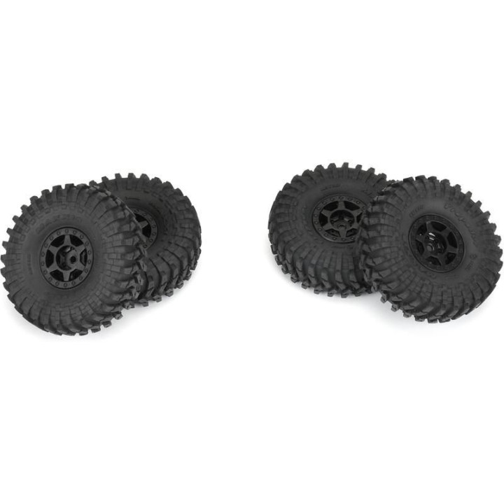 Pro-Line kolo s pneu 1:24 Maxxis Trepador 1.0", disk černý Holocomb H7mm (4)