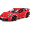 Kovový model auta 1:18 Maisto 31458 Porsche 911 GT3 2022 nejen pro sběratele. Model je v detailním provedení na plastovém podstavci. Barva modelu je červená a je přibližně 26 cm velký.