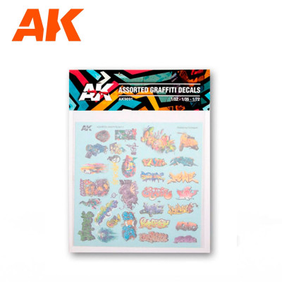 Assorted graffiti decals cartograf 1:32 1:35 1:72