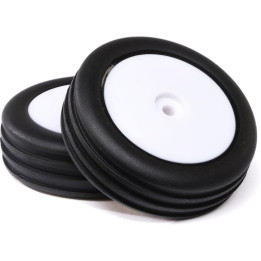 Losi kolo s pneu Wide Body Rib, přední, disk bílý (2): Mini-B