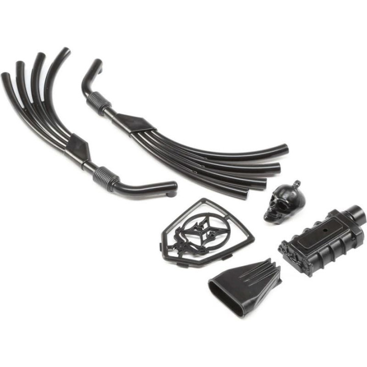 ECX 1.9 Barrage D: Motor, výfuk, chladič čierna