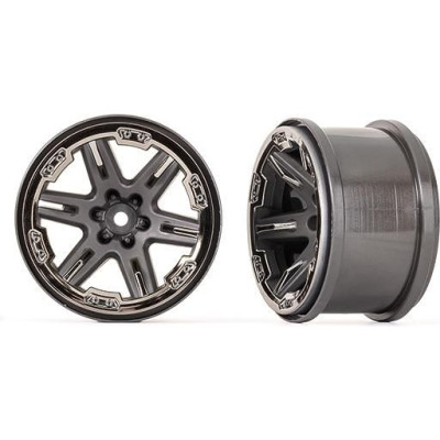 Traxxas disk 2.8" RXT uhlově šedý/černý chrom (2)