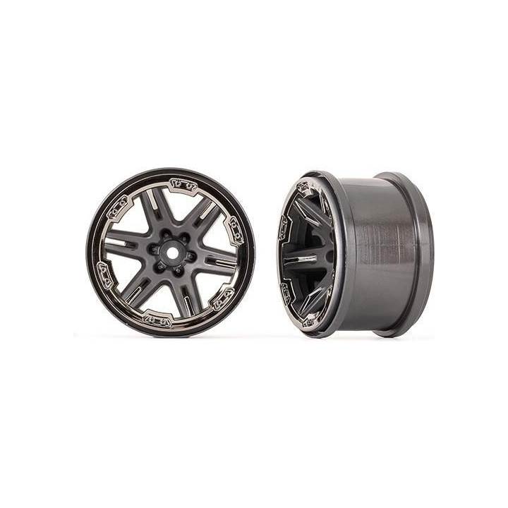 Traxxas disk 2.8" RXT uhlově šedý/černý chrom (2)