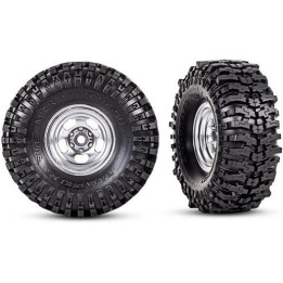 Traxxas kolo 1.0", disk polomatný chrom, pneu BFGoodrich Mud-Terrain T/A KM3 (2)