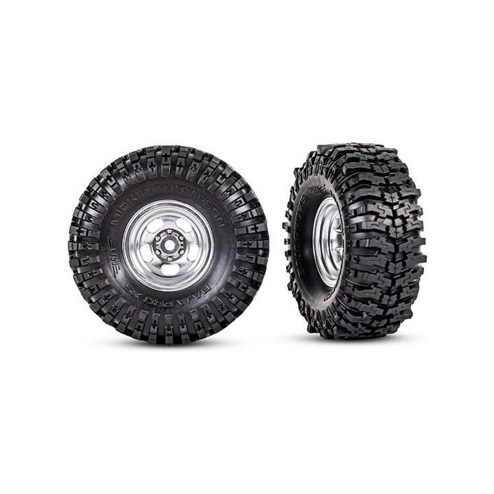 Traxxas kolo 1.0", disk polomatný chrom, pneu BFGoodrich Mud-Terrain T/A KM3 (2)