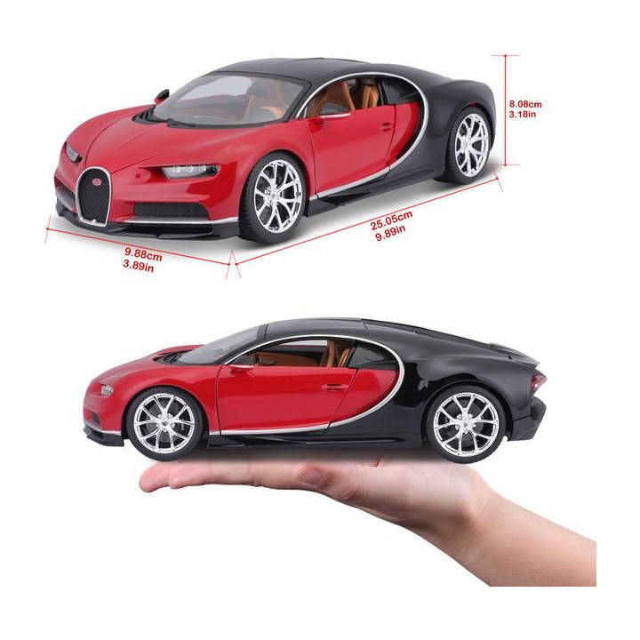Bburago Plus Bugatti Chiron 1:18 modrá