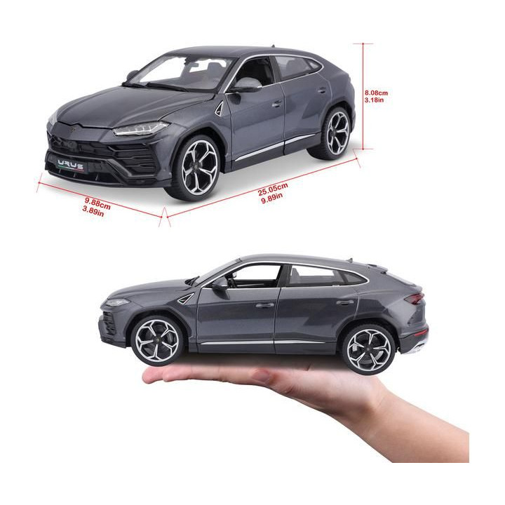 Bburago Plus Lamborghini Urus 1:18 šedá metalíza