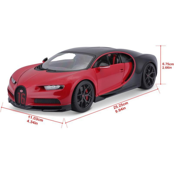Bburago Plus Bugatti Chiron Sport 1:18 červená