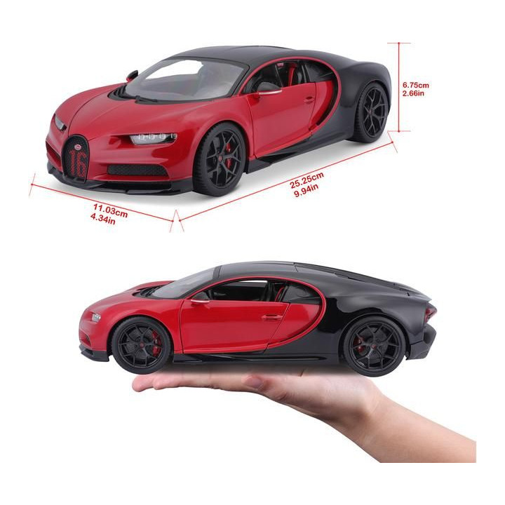 Bburago Plus Bugatti Chiron Sport 1:18 červená