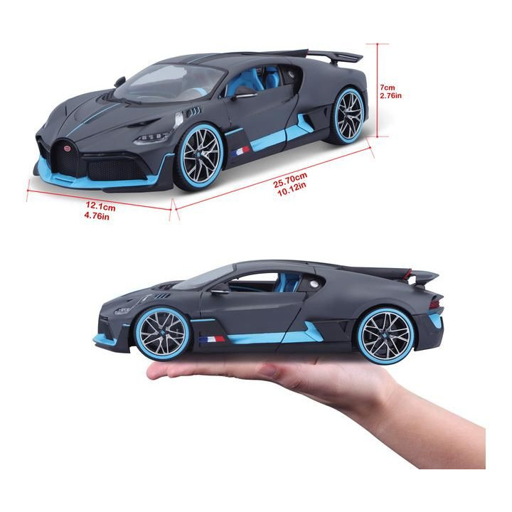 Bburago Bugatti Divo 1:18 stříbrná