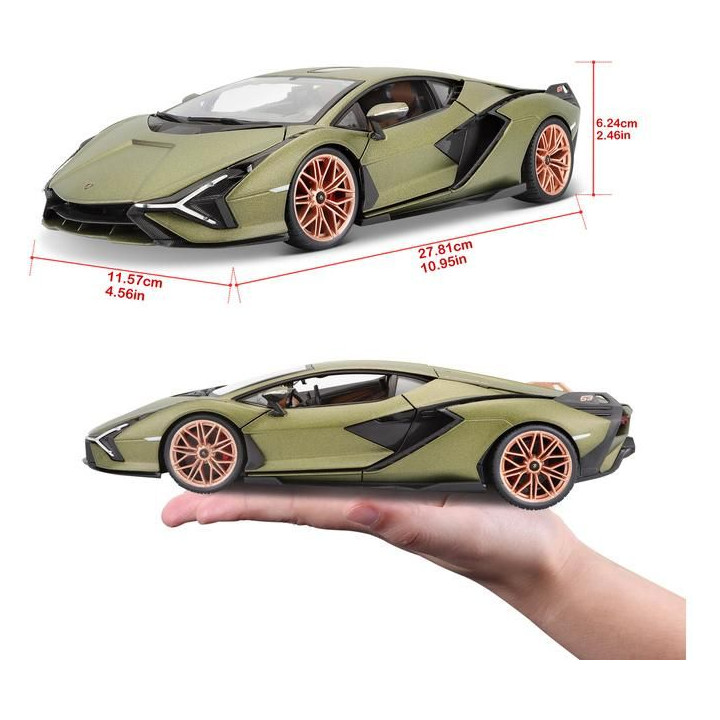 Bburago Lamborghini Sián FKP 37 1:18 zelená metalíza