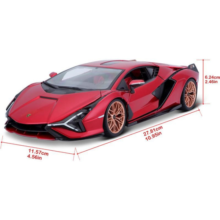 Bburago Lamborghini Sián FKP 37 1:18 červená