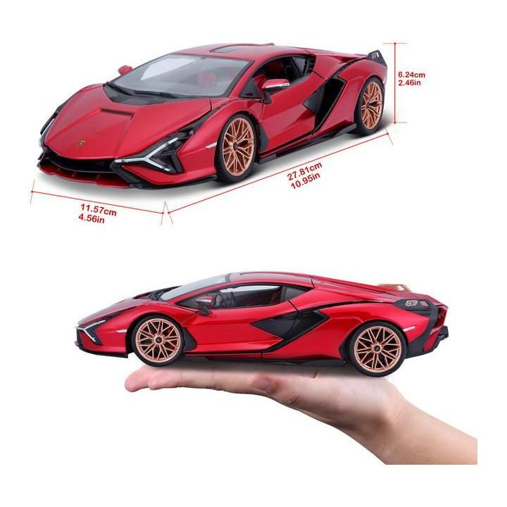Bburago Lamborghini Sián FKP 37 1:18 červená