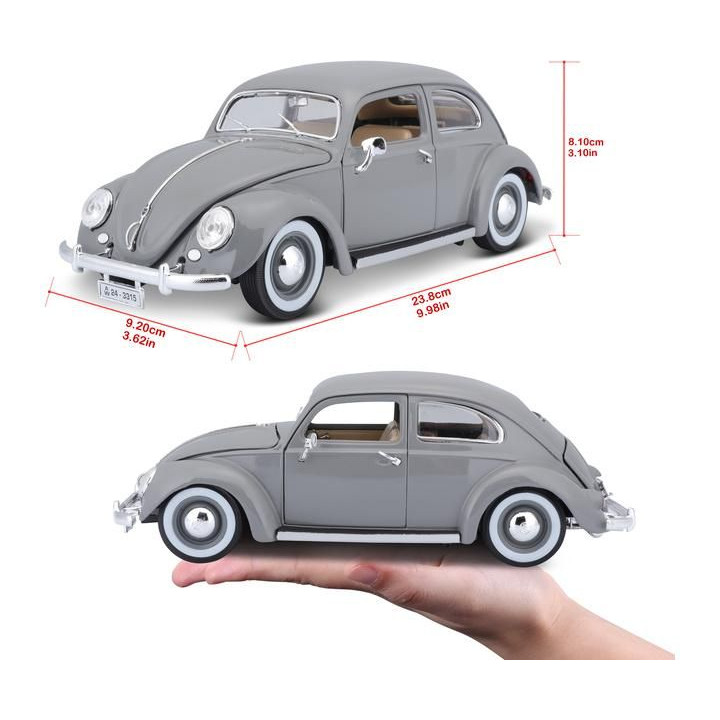 Bburago Volkswagen Käfer-Beetle 1955 1:18 stříbrná
