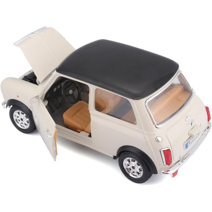 Bburago Mini Cooper 1969 1:18 krémová