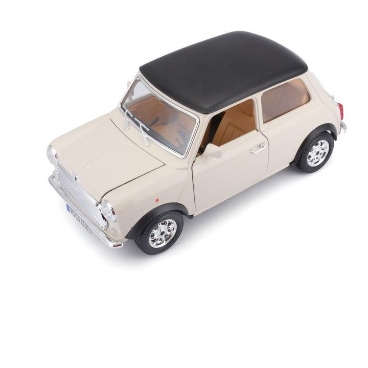 Bburago Mini Cooper 1969 1:18 krémová