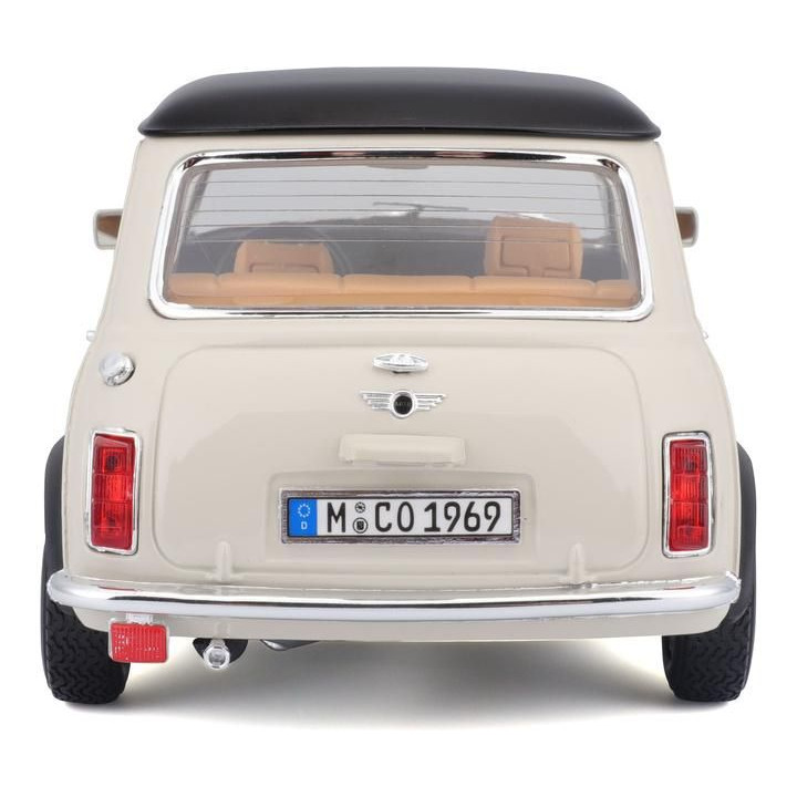 Bburago Mini Cooper 1969 1:18 krémová