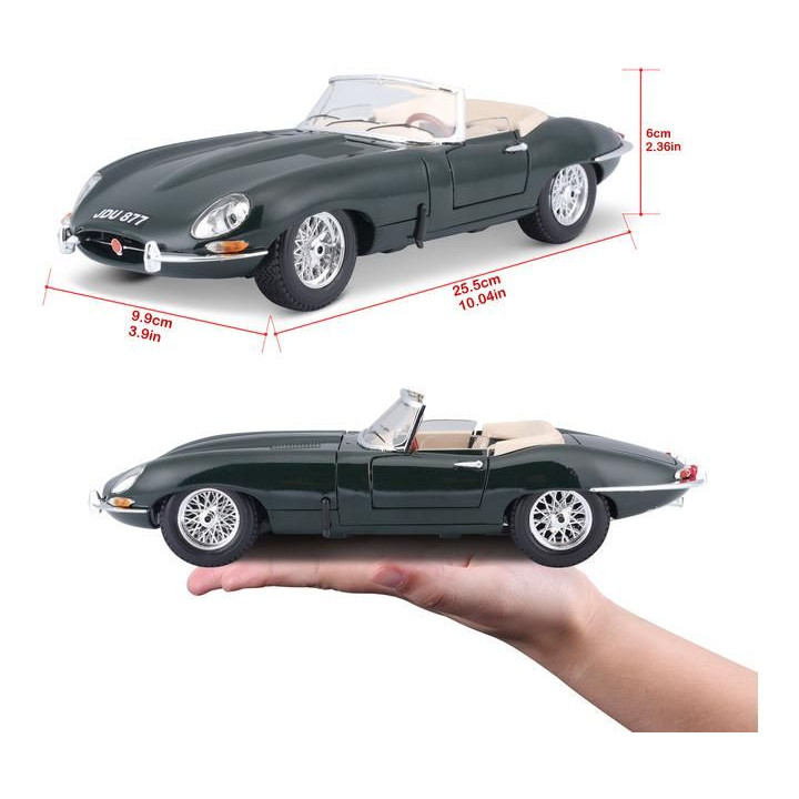 Bburago Jaguar E-type Cabriolet 1:18 zelená