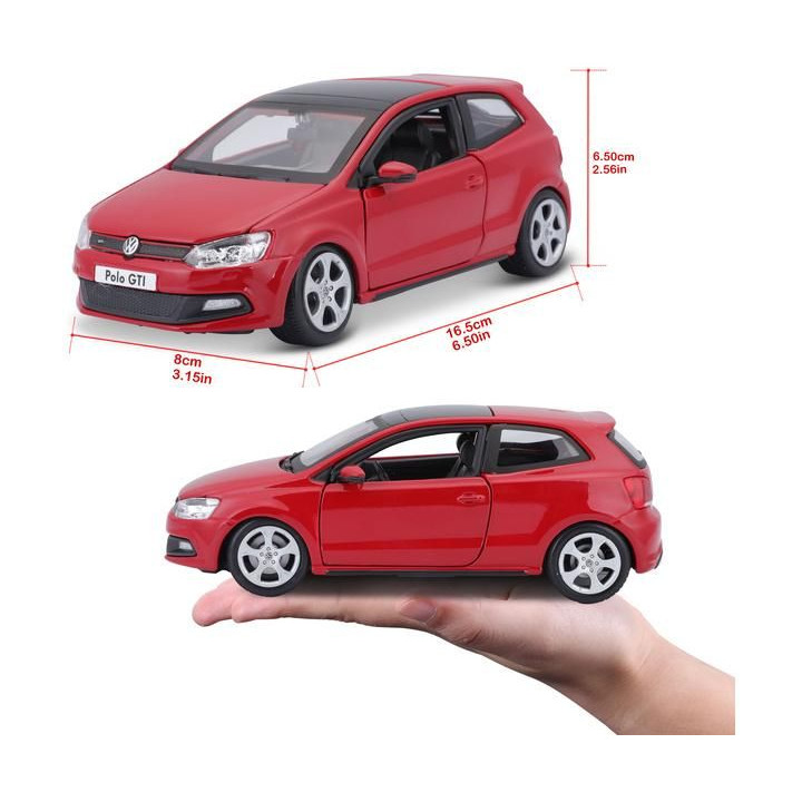 Bburago Plus VW Polo GTI Mark 5 1:24 červená
