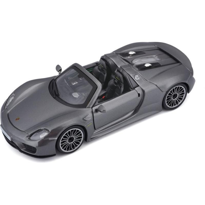 Bburago Plus Porsche 918 Spyder 1:24 stříbrná