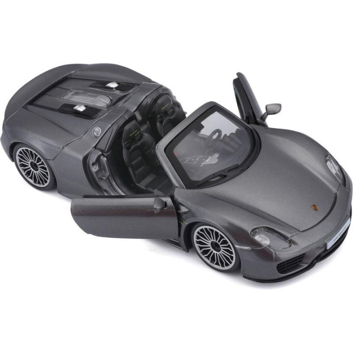 Bburago Plus Porsche 918 Spyder 1:24 stříbrná