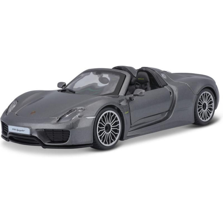 Bburago Plus Porsche 918 Spyder 1:24 stříbrná