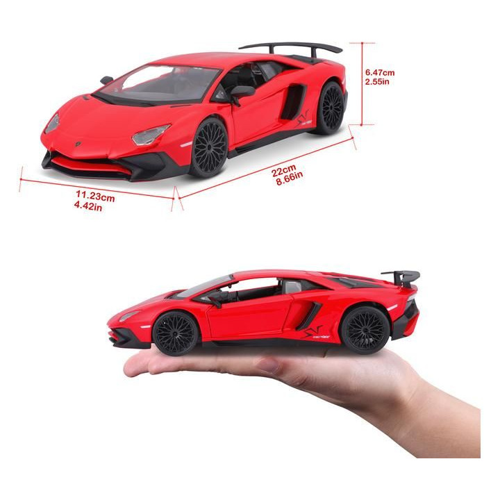 Bburago Lamborghini Aventador LP 750-4 SV 1:24 červená