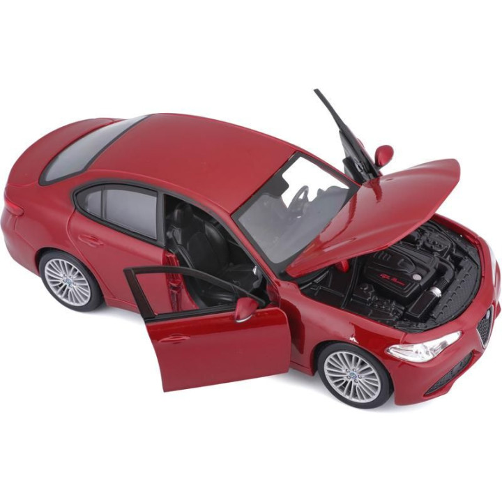 Bburago Alfa Romeo Giulia 2016 1:24 červená metalíza