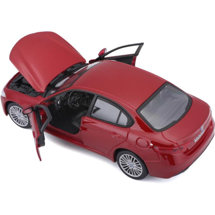 Bburago Alfa Romeo Giulia 2016 1:24 červená metalíza