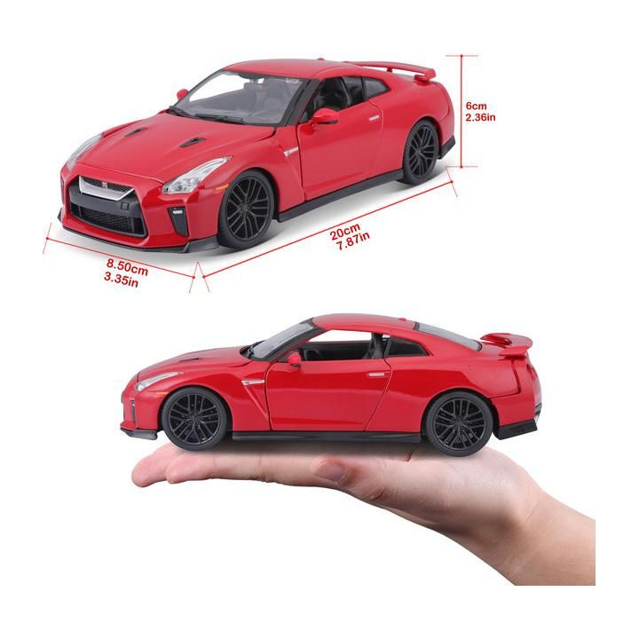 Bburago Plus Nissan GT-R 1:24 červená