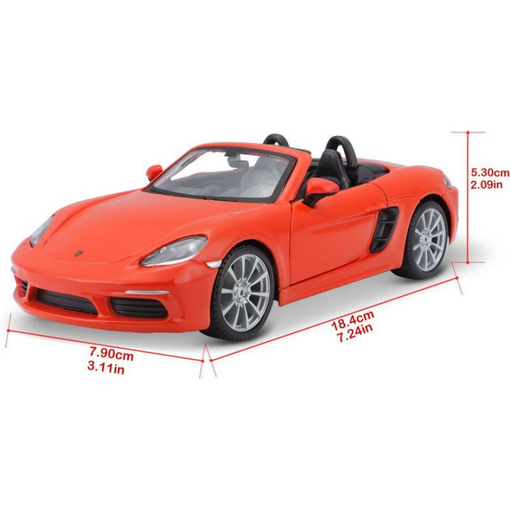 Bburago Porsche 718 Boxster 1:24 oranžová