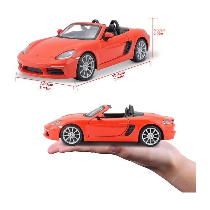 Bburago Porsche 718 Boxster 1:24 oranžová
