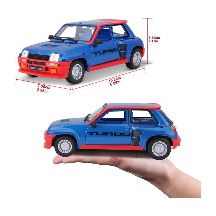 Bburago Renault 5 Turbo 1:24 modrá