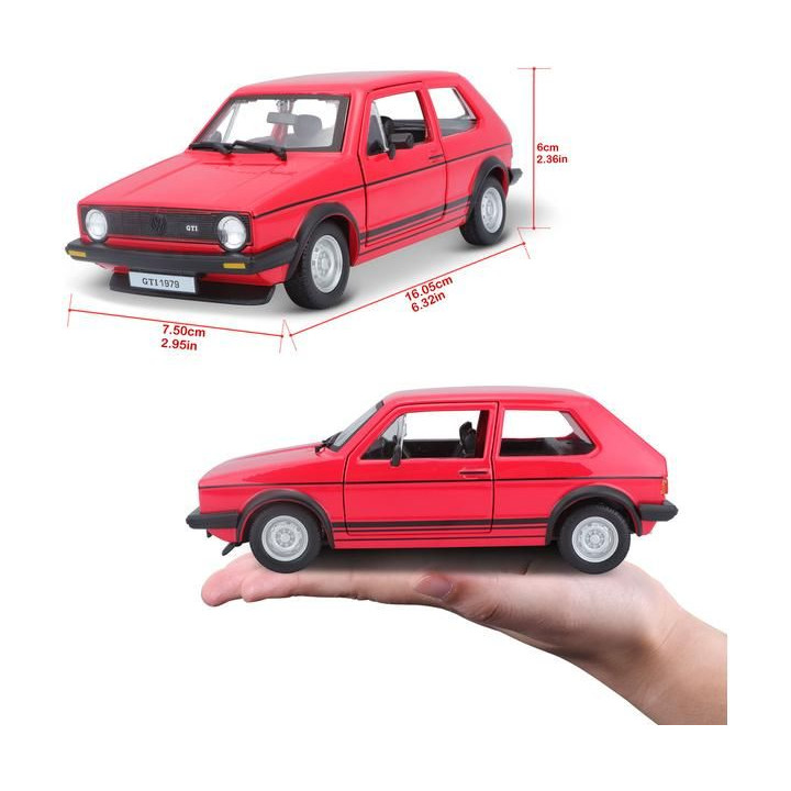 Bburago Volkswagen Golf MK1 GTI 1:24 červená