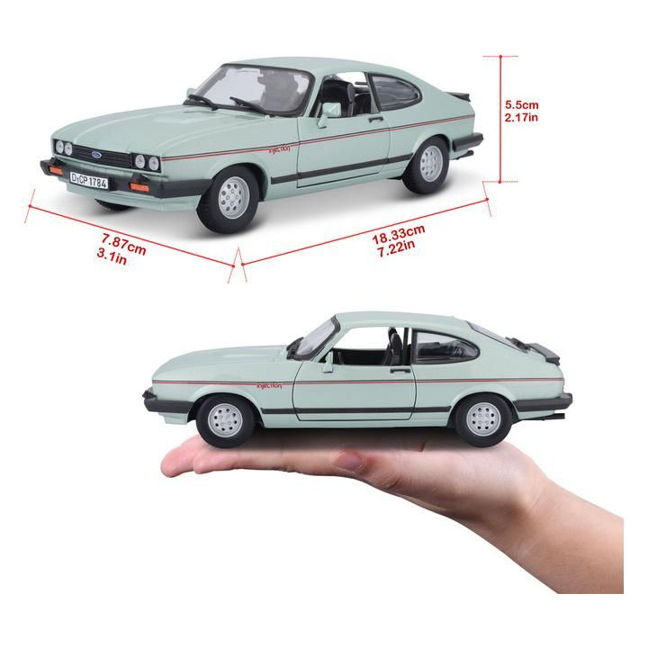 Bburago Plus Ford Capri 1982 1:24 světle zelená