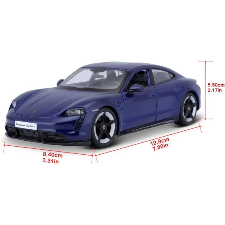 Bburago Porsche Taycan Turbo S 2019 Carrara 1:24 modrá