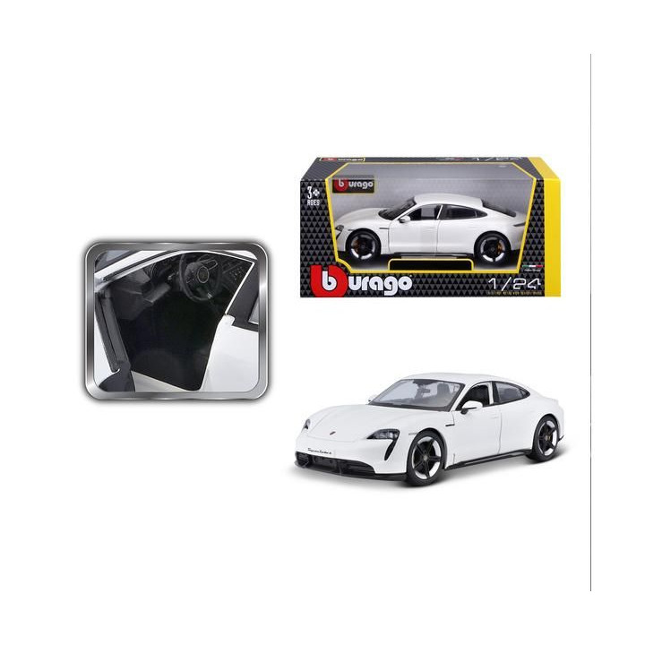 Bburago Porsche Taycan Turbo S 2019 Carrara 1:24 bílá