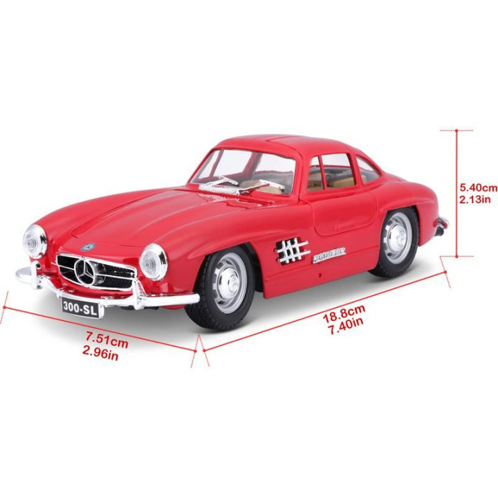 Bburago Mercedes-Benz 300 SL 1954 1:24 červená