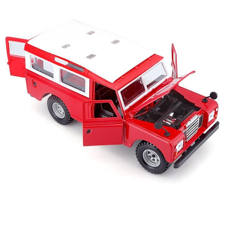 Bburago Land Rover Series II 1:24 červená