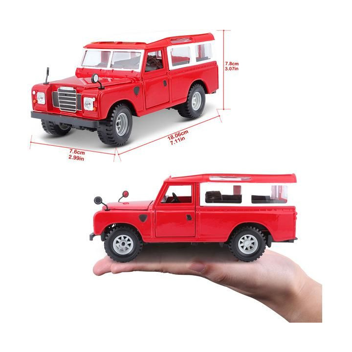 Bburago Land Rover Series II 1:24 červená