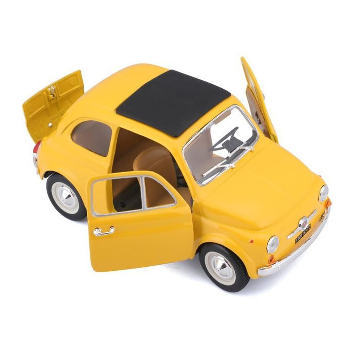 Bburago Fiat 500F 1965 1:24 žlutá