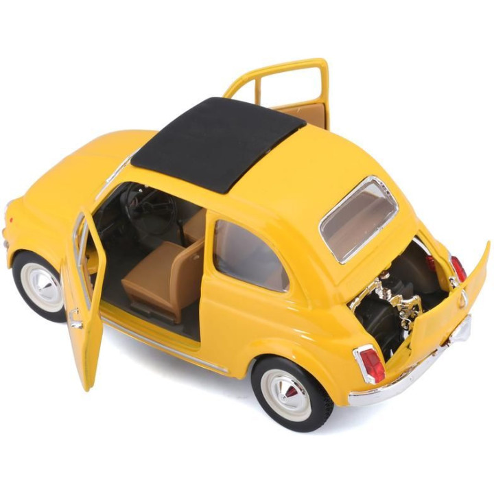 Bburago Fiat 500F 1965 1:24 žlutá