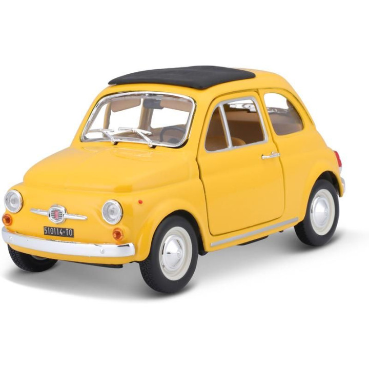 Bburago Fiat 500F 1965 1:24 žlutá