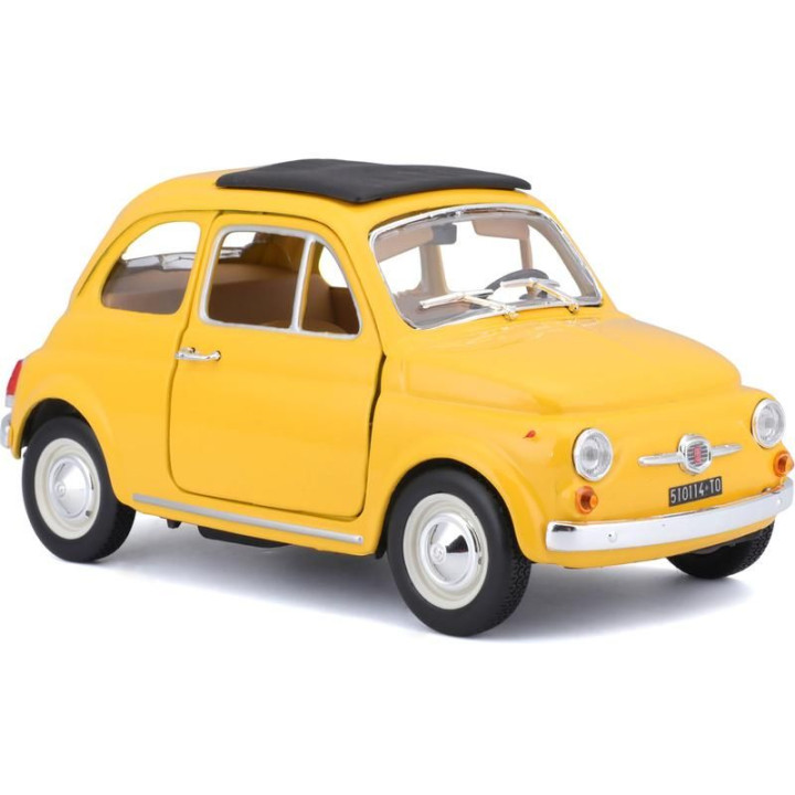 Bburago Fiat 500F 1965 1:24 žlutá