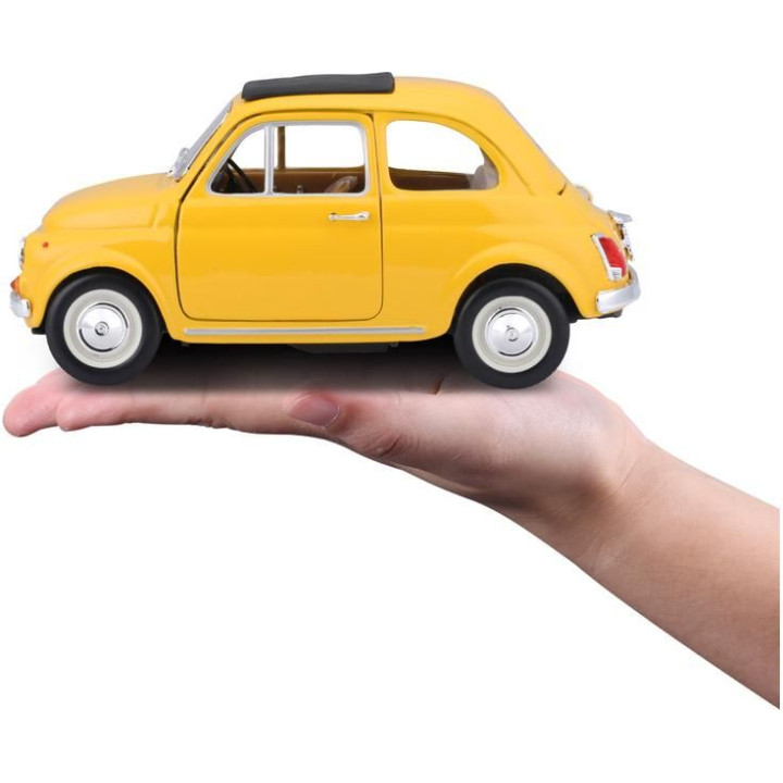 Bburago Fiat 500F 1965 1:24 žlutá