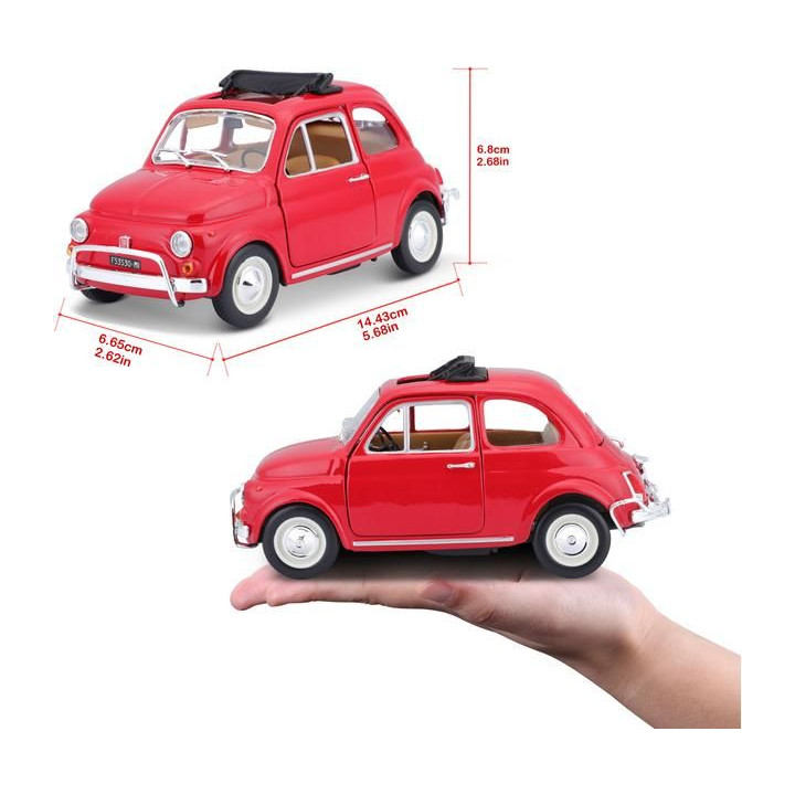 Bburago Fiat 500L 1968 1:24 červená
